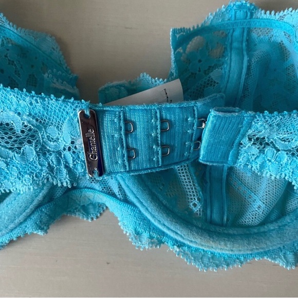 32B blue balconette bra Chantelle - Picture 3 of 4